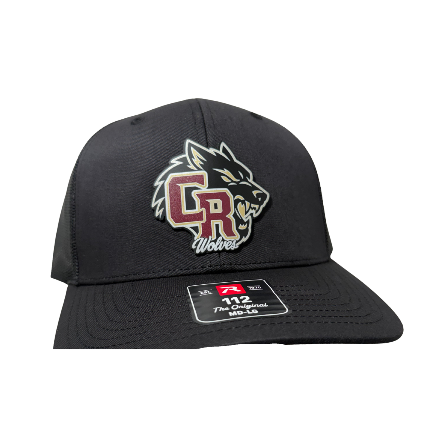 Richardson 112 Trucker Hat with Cedar Red Wolves Leatherette Patch