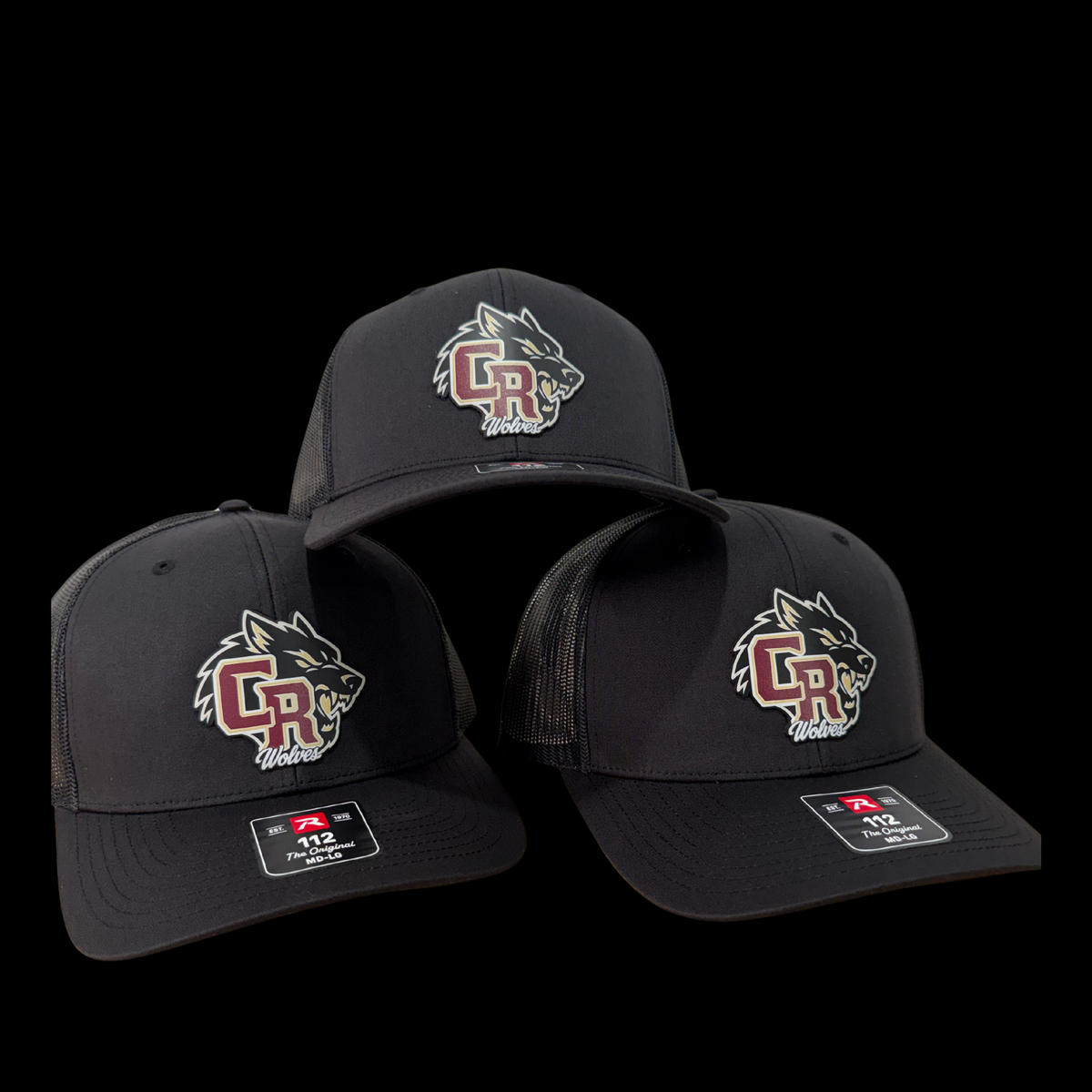 Richardson 112 Hat + Cedar Red Wolves Patch
