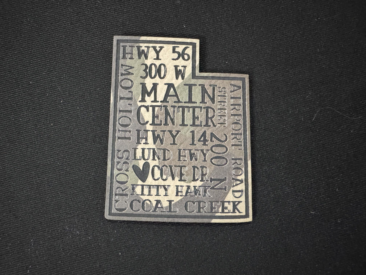 Cedar City Roads Leatherette Patch
