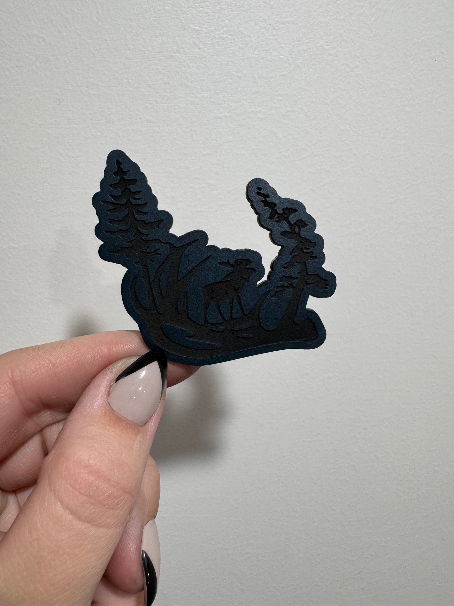 Elk + Single Horn Leatherette Patch
