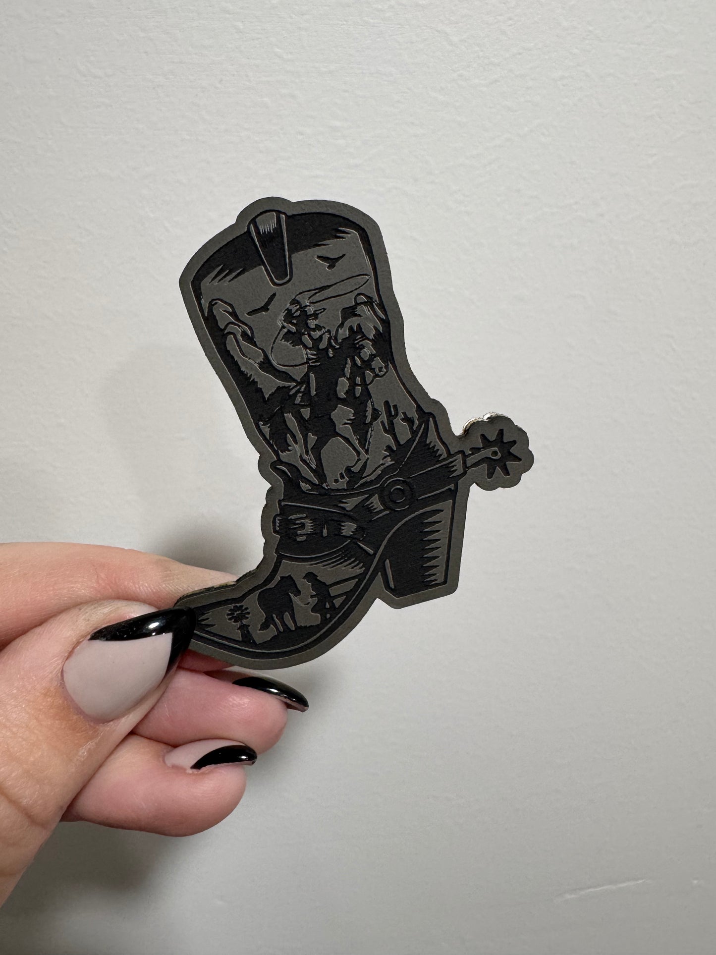 Cowboy Boot Leatherette Patch