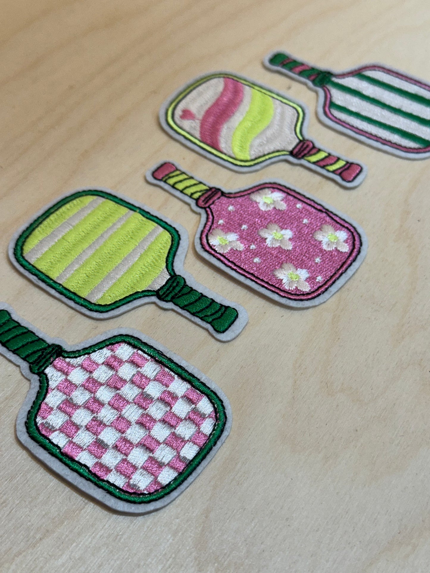 Pickleball Paddle Embroidered Patch