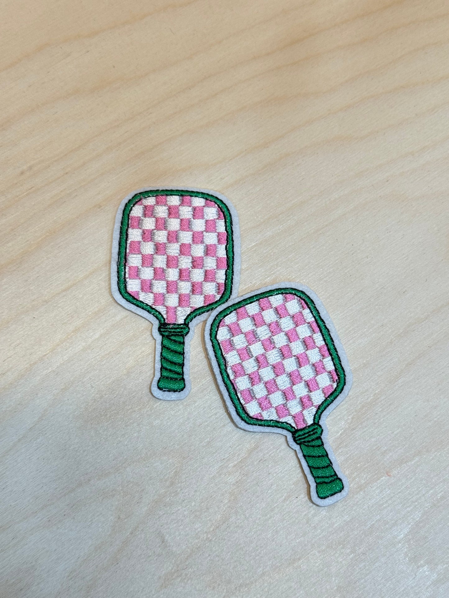 Pickleball Paddle Embroidered Patch