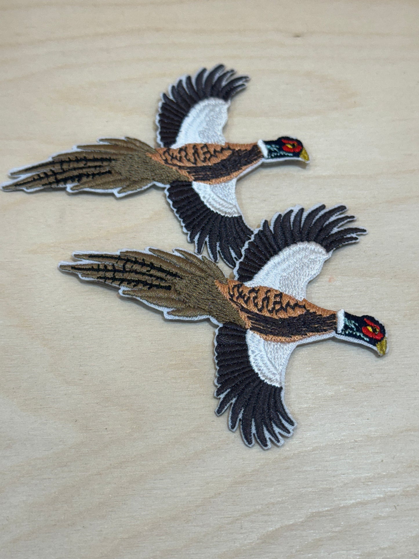 Pheasants Embroidered Patch