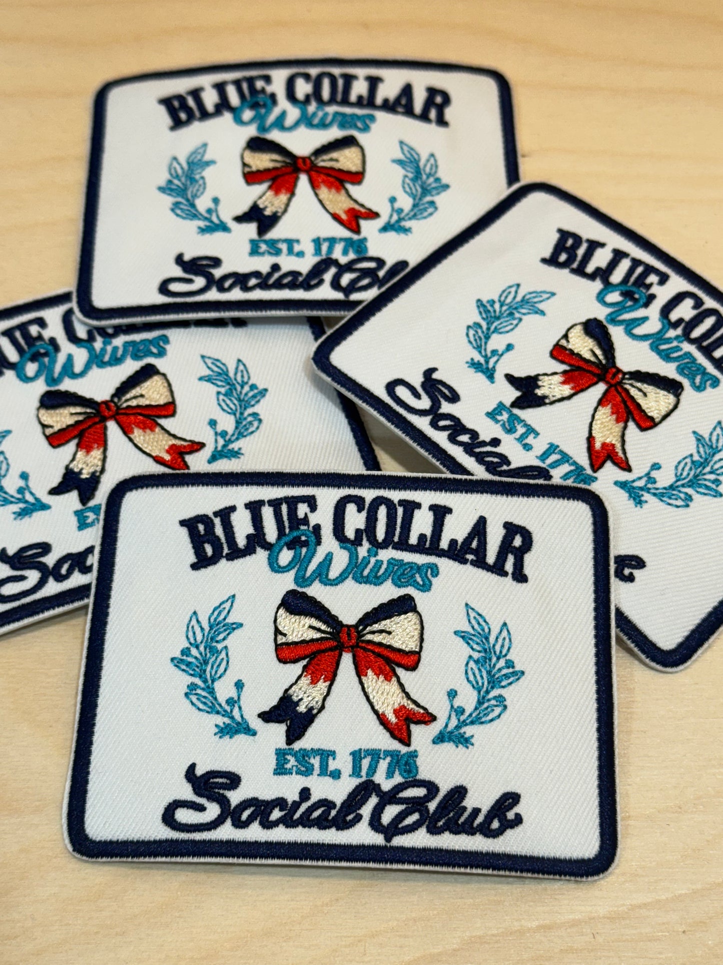 Blue Collar Wives Embroidered Patch