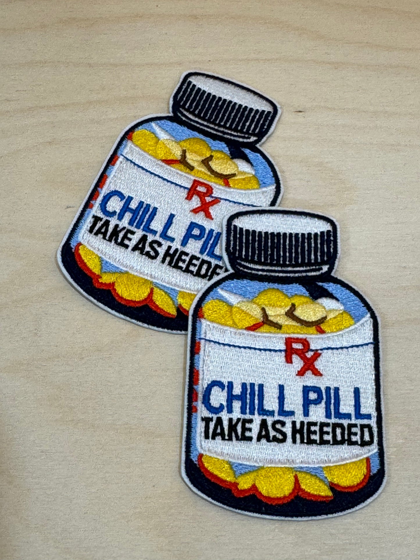 Chill Pill Embroidered Patch