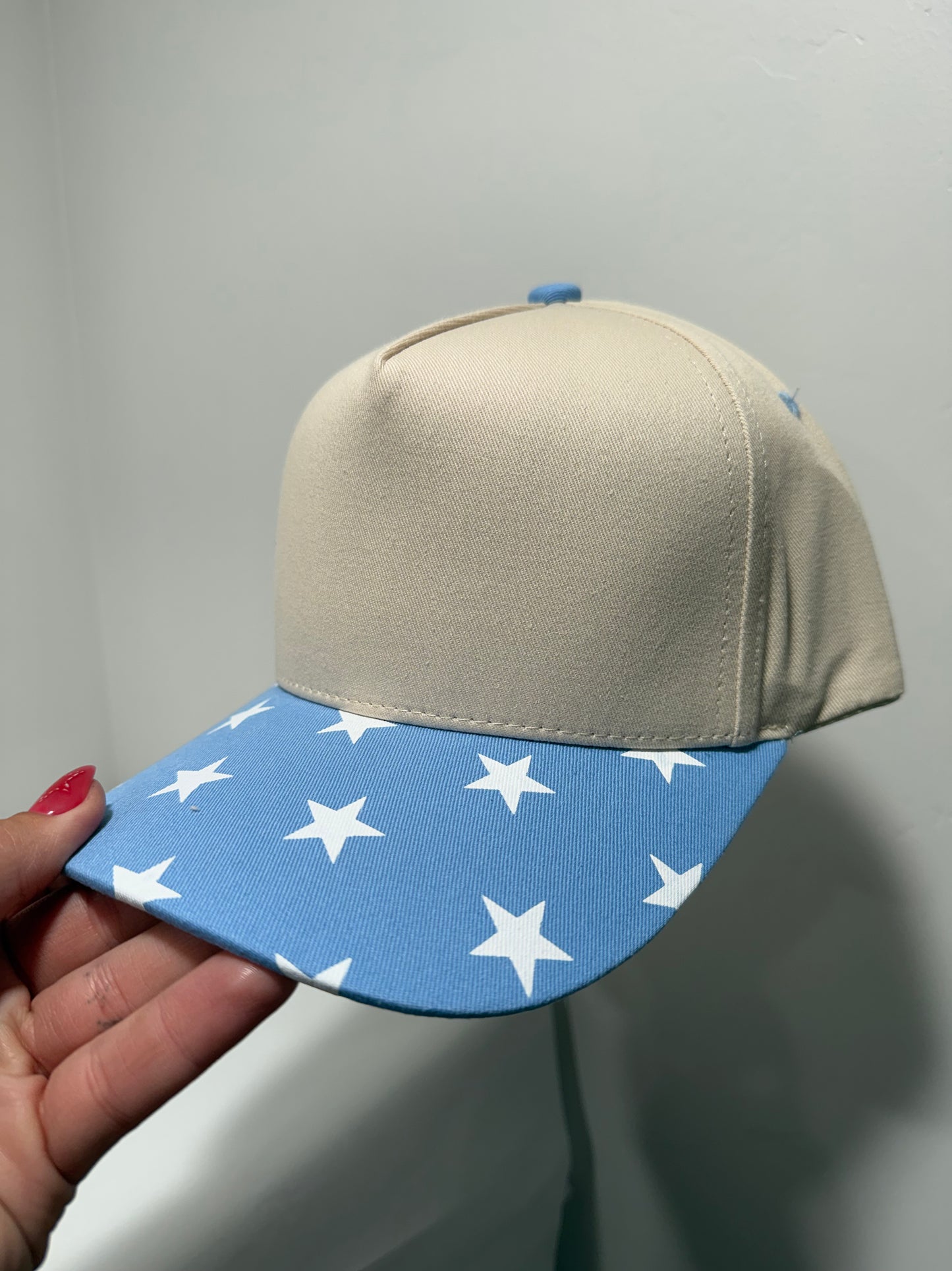 Canvas 5 Panel Neutral/Light Blue Stars