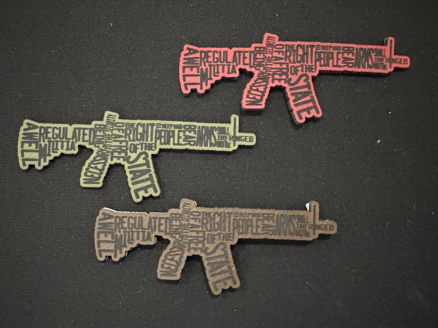 Second Amendment Gun Leatherette Patch