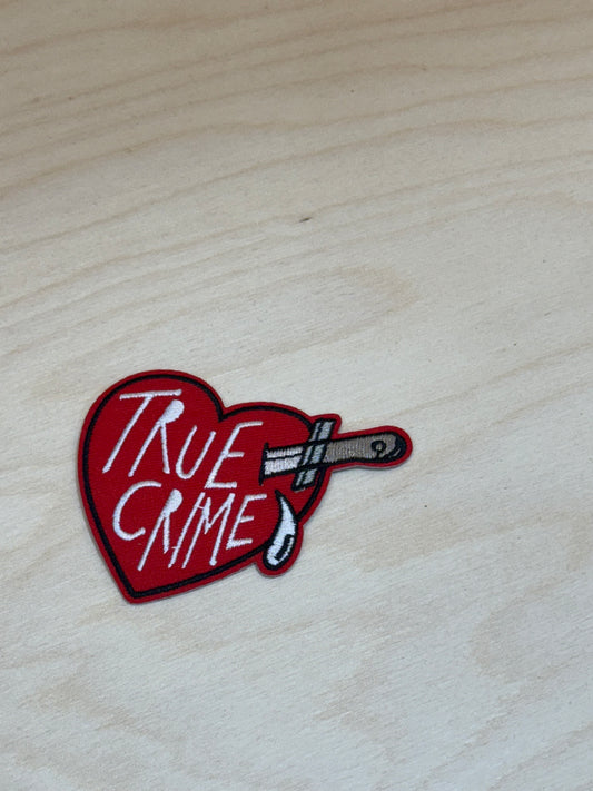 True Crime Heart Embroidered Patch