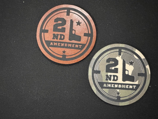 2nd Amendment Bullseye Leatherette Patch