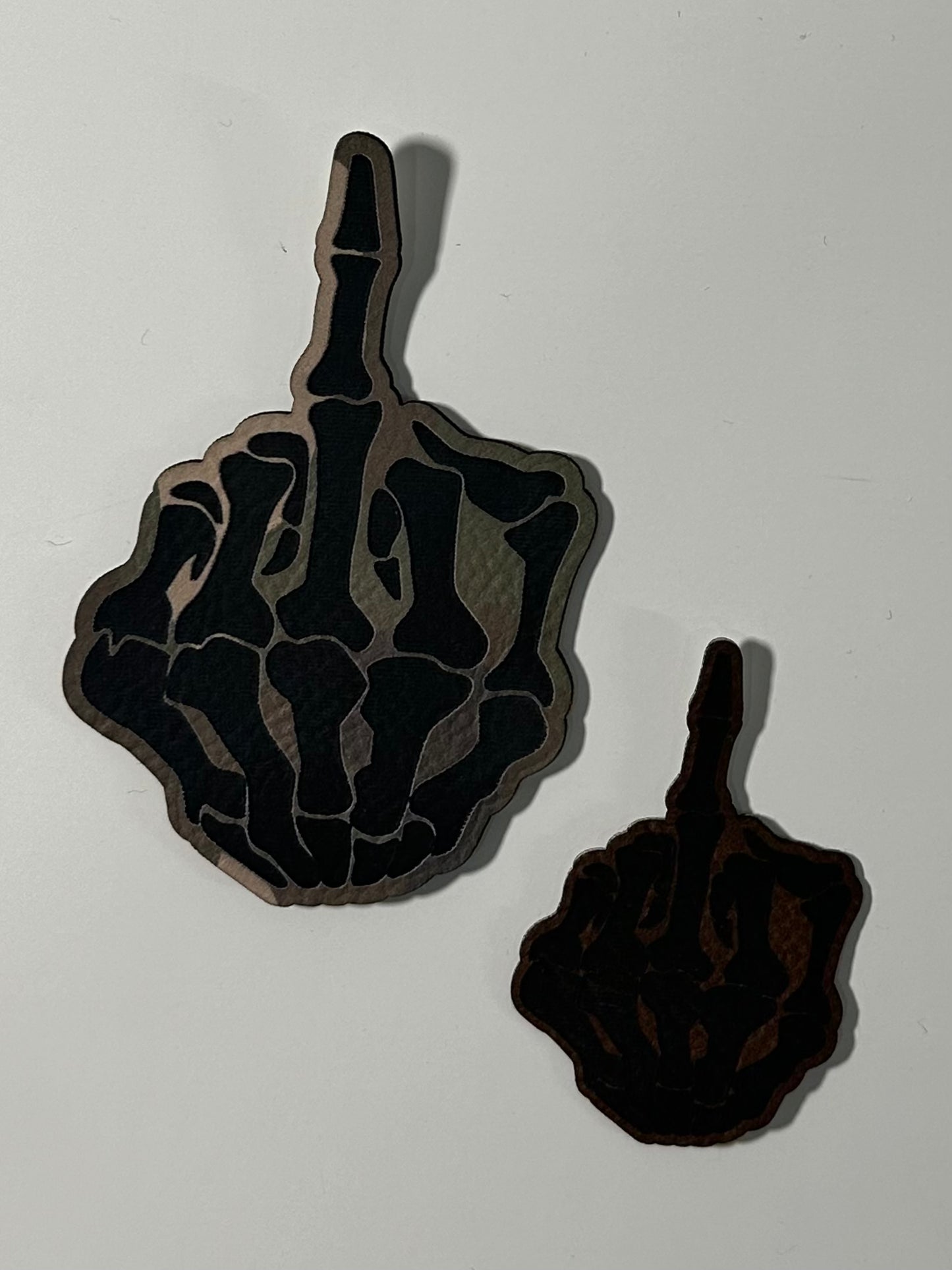 Skeleton Hand Leatherette Patch