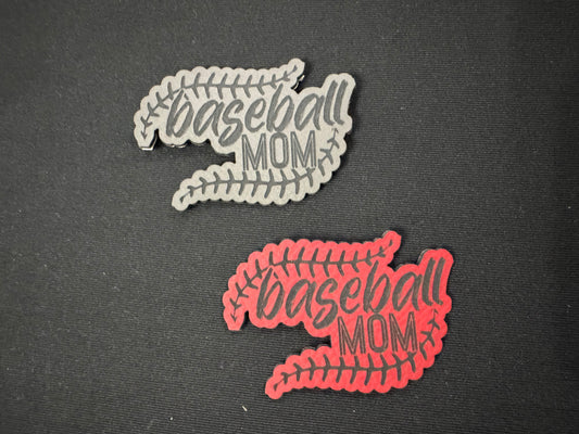 Baseball Mom Leatherette Patch