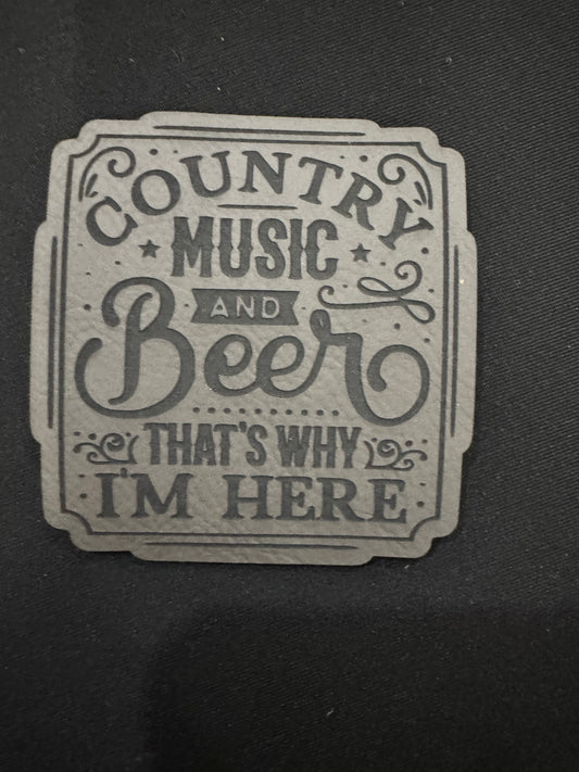 Country Music Leatherette Patch