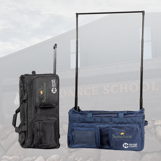 SDS Collapsible Costume Rolling Dance Bag with Garment Rack -28"