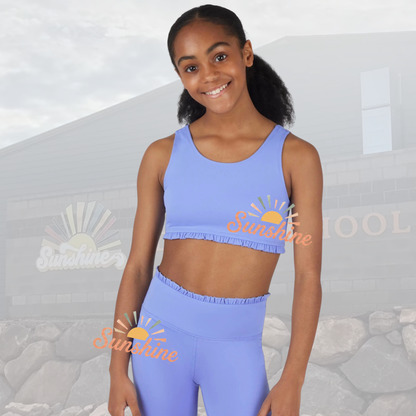 SDS Girls Lux Bra and Short with Ruffle - 2 Pcs Set