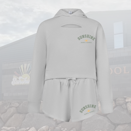 SDS Girls Supreme Waffle Hoodie and Shorts - Set
