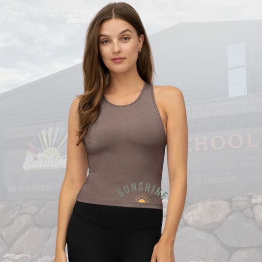 SDS Women's Essential Rib Tank with Built in Bra - 2 Pack Set