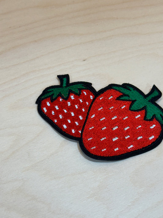 Strawberries Embroidered Patch