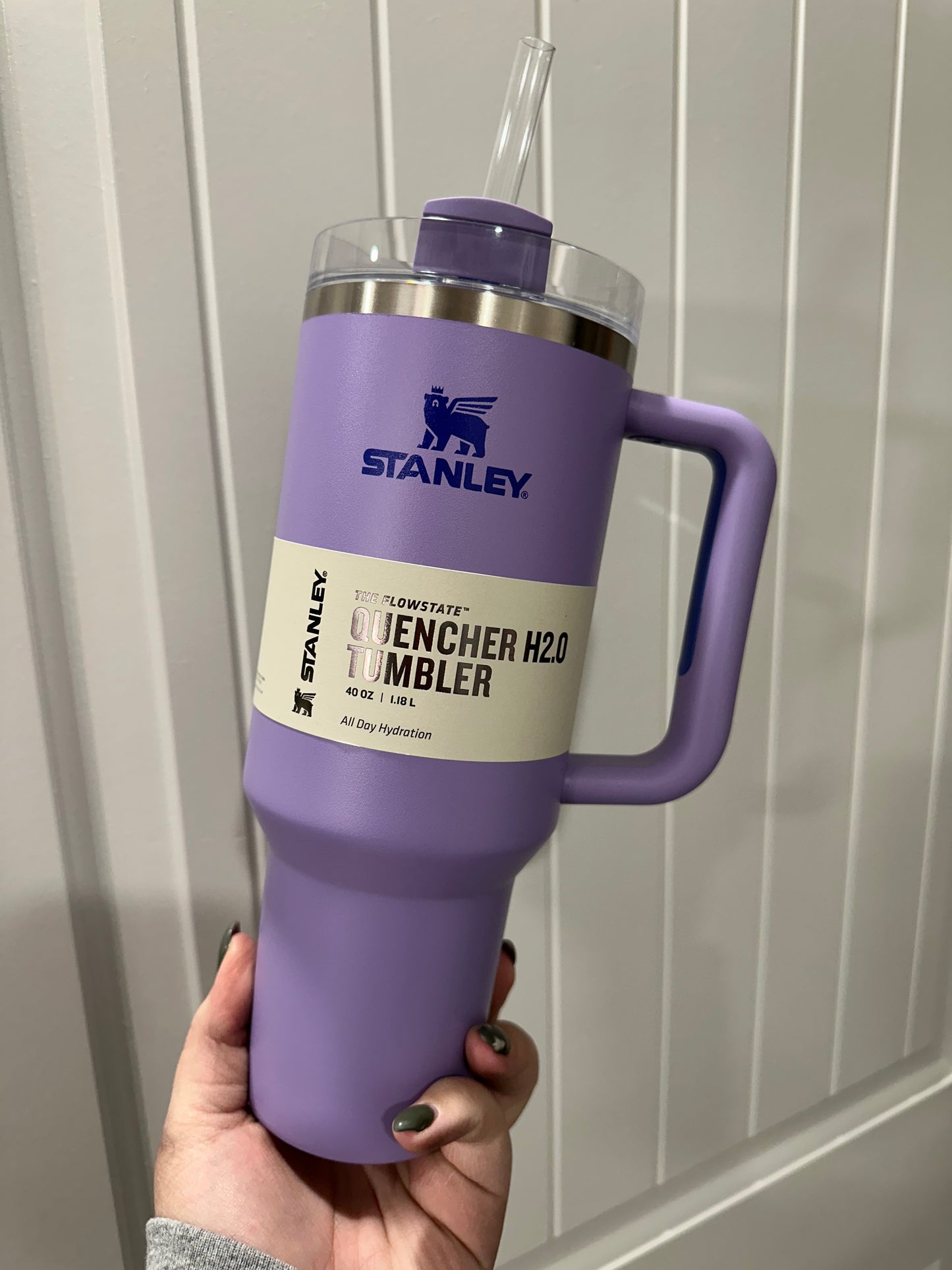 Exclusive Stanley Tumbler Glitter 40oz Cup Purple-aqua Gradient