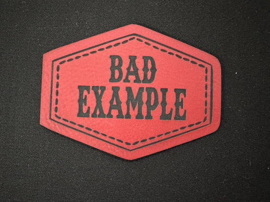 Bad Example Leatherette Patch