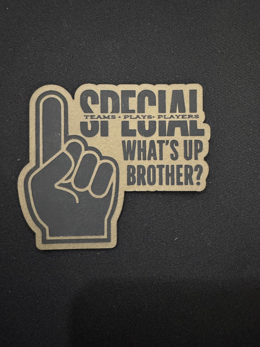 What’s Up Brother Leatherette Patch