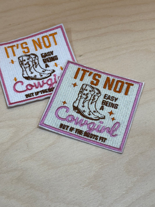 Cowgirl…Boots Fit Embroidered Patch