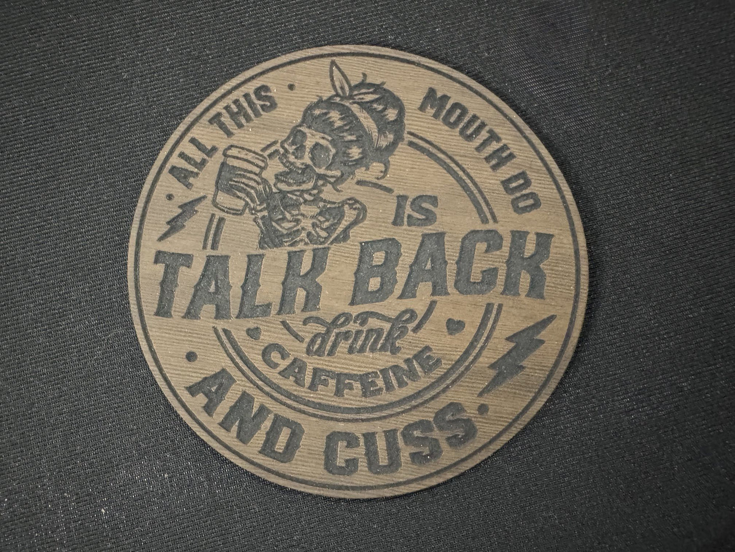 Drink Caffeine & Cuss Leatherette Patch