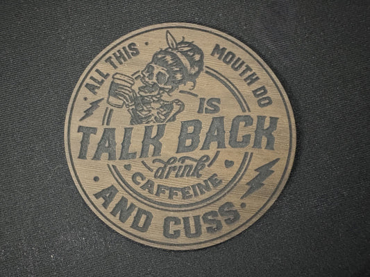 Drink Caffeine & Cuss Leatherette Patch
