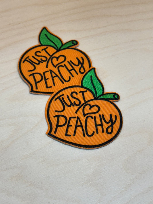 Just Peachy Embroidered Patch