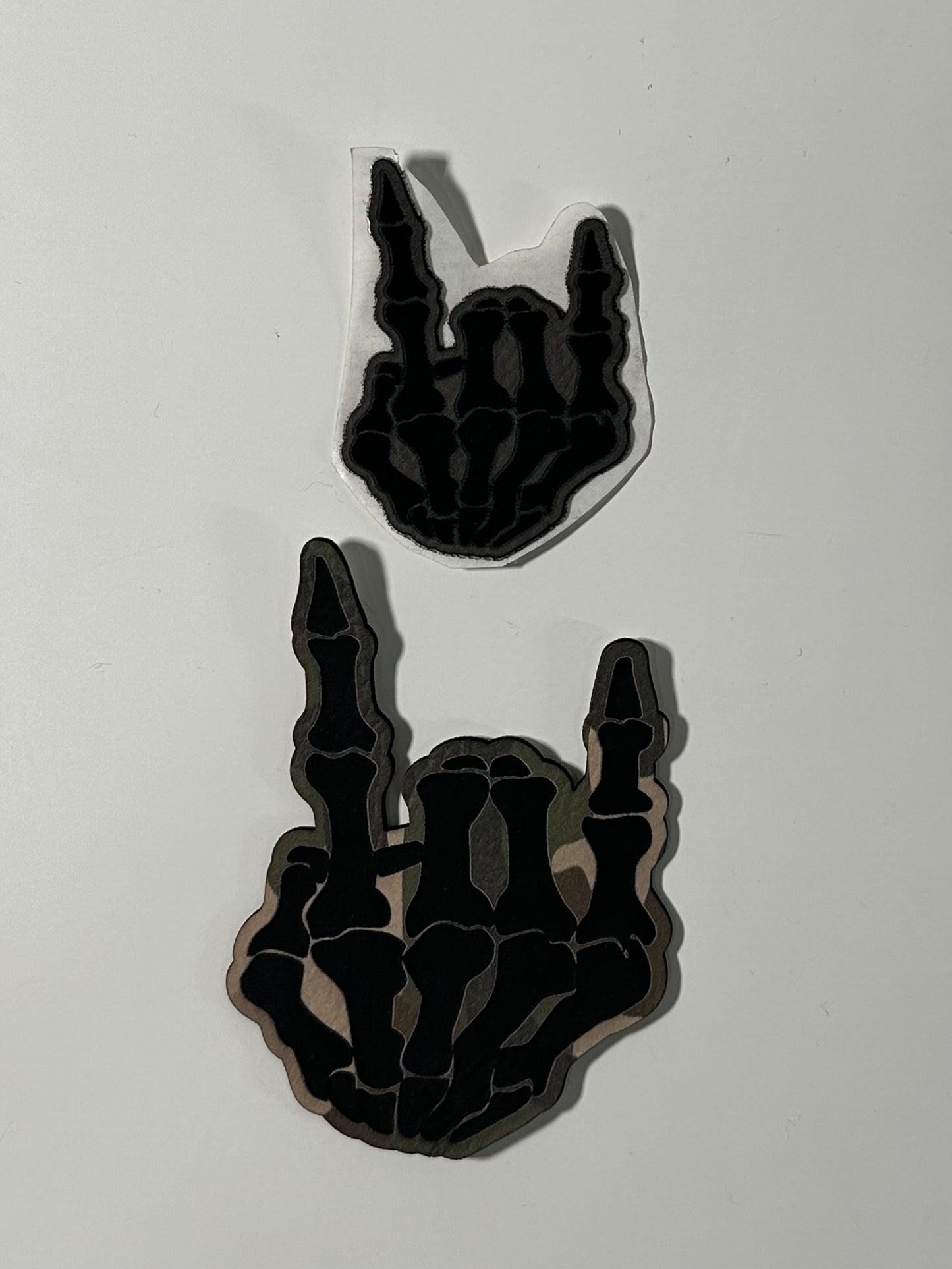 Skeleton Hand Leatherette Patch