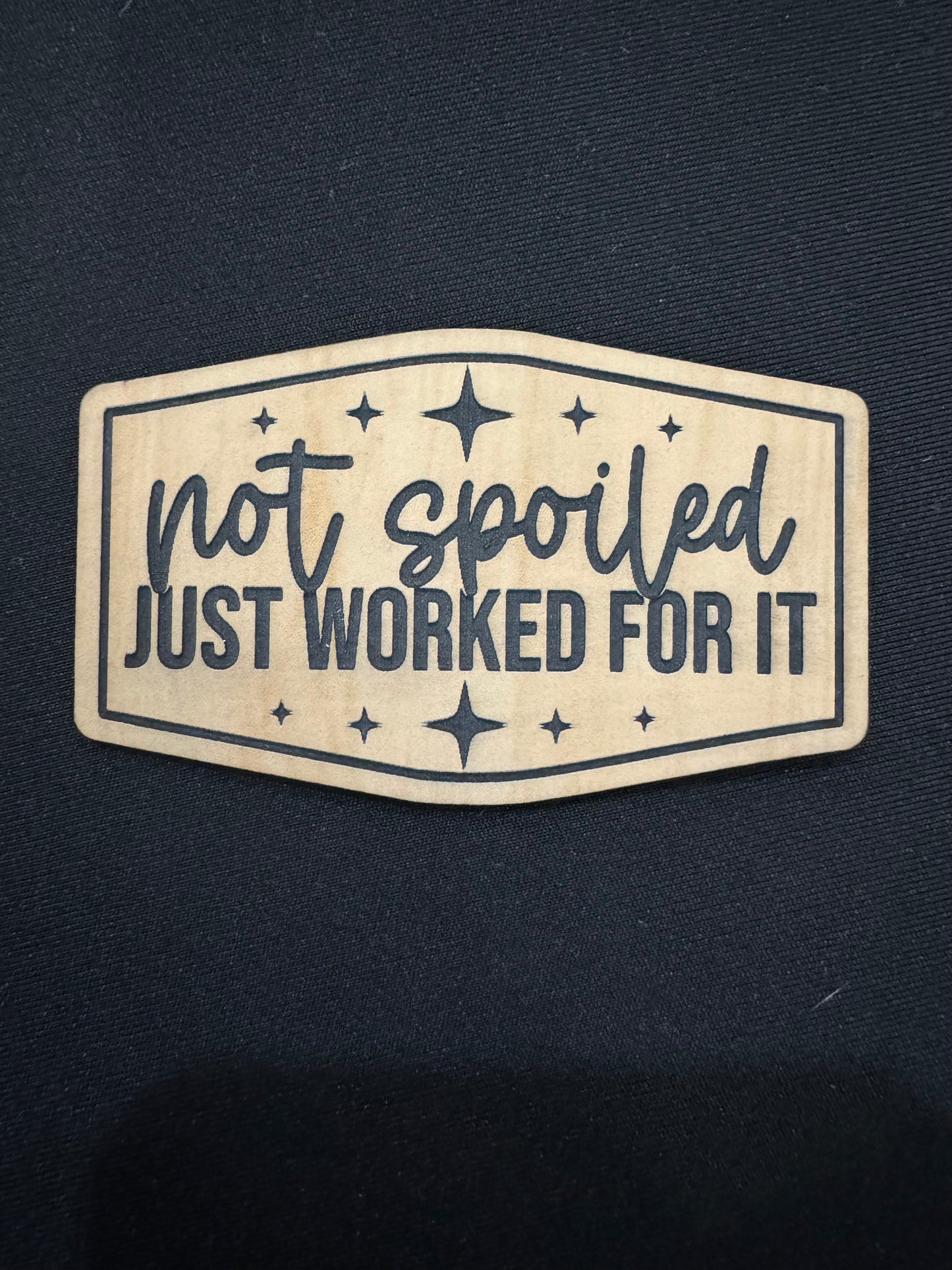 Not Spoiled Leatherette Patch