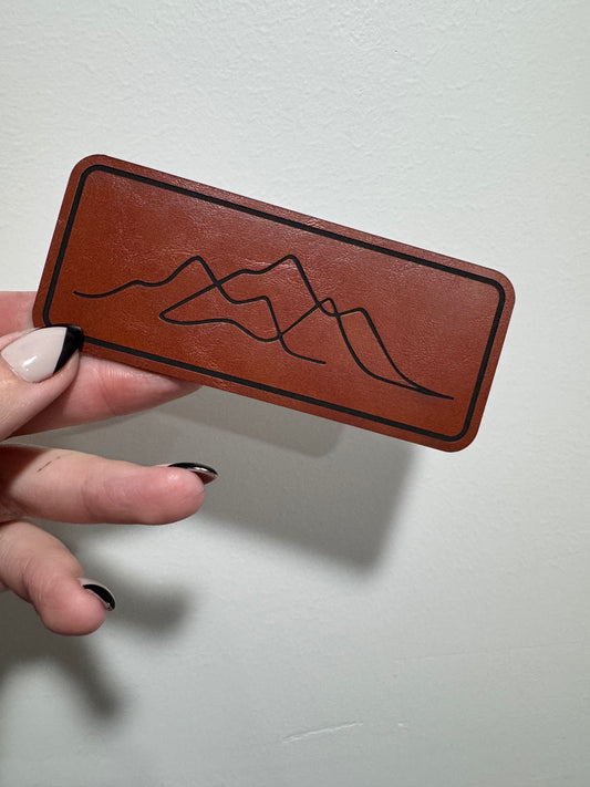 Continuous Line Mountain Leatherette Patch