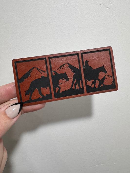 Horse Frame Silhouette Leatherette Patch