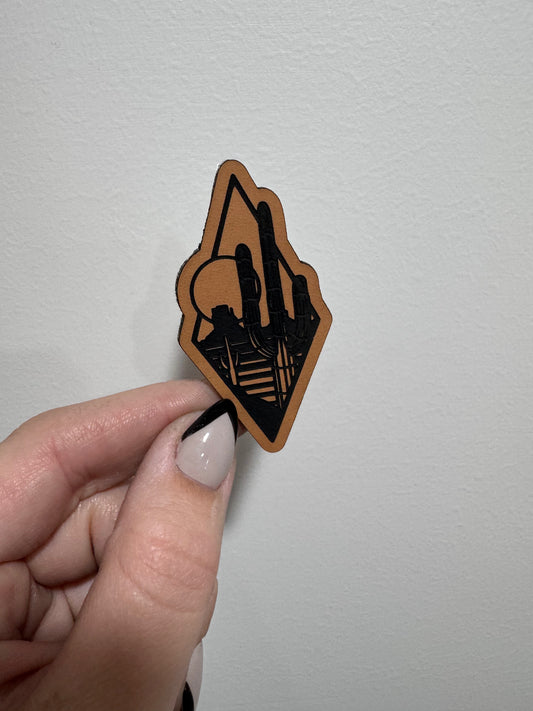 Diamond Cactus Leatherette Patch