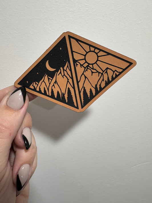 Night+Day Double Triangle Leatherette Patch