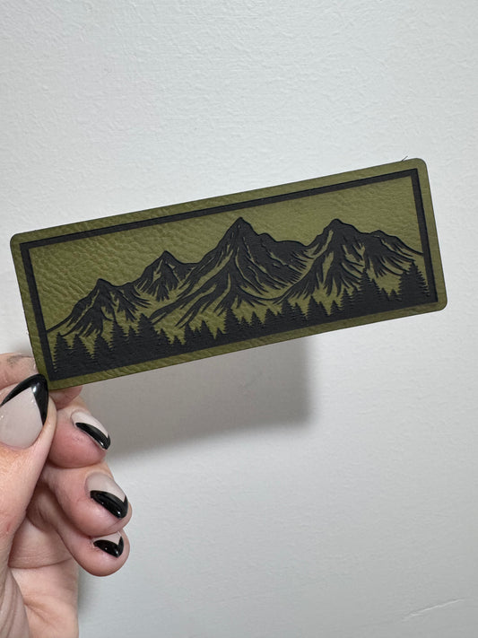 Mountain Scene Leatherette Patch