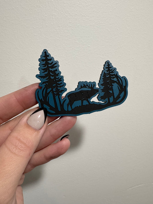 Elk+ Horns Leatherette Patch