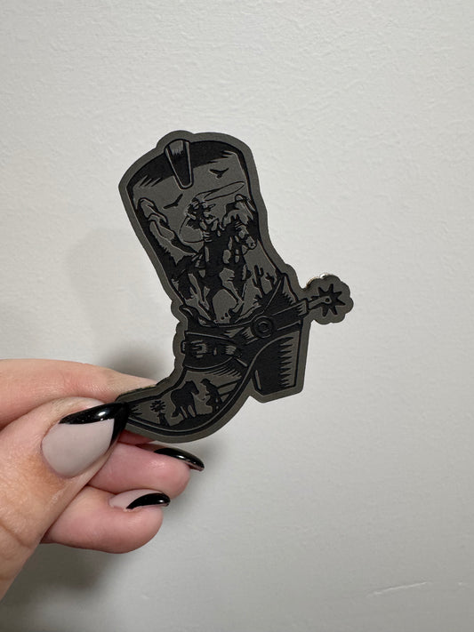 Cowboy Boot Leatherette Patch