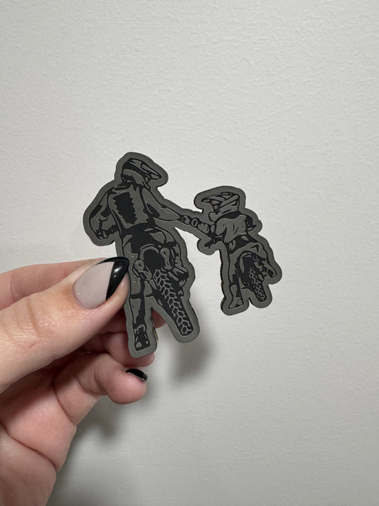 Duo Dirtbikers Leatherette Patch