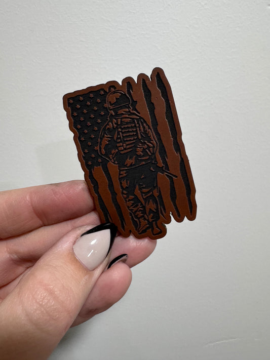 Marines Flag Leatherette Patch