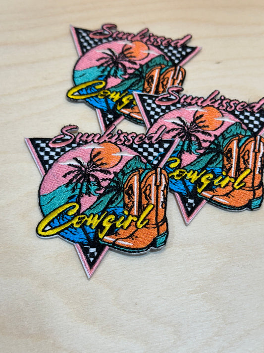 Sunkissed Cowgirl Embroidered Patch