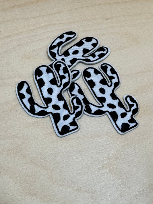 Cow Cactus Embroidered Patch