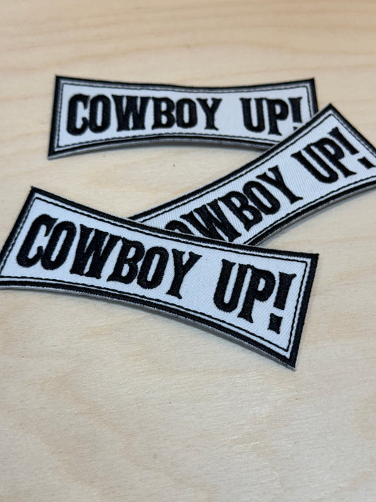 Cowboy Up Embroidered Patch