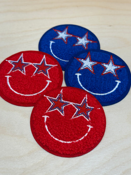 American Smiley Embroidered Patches