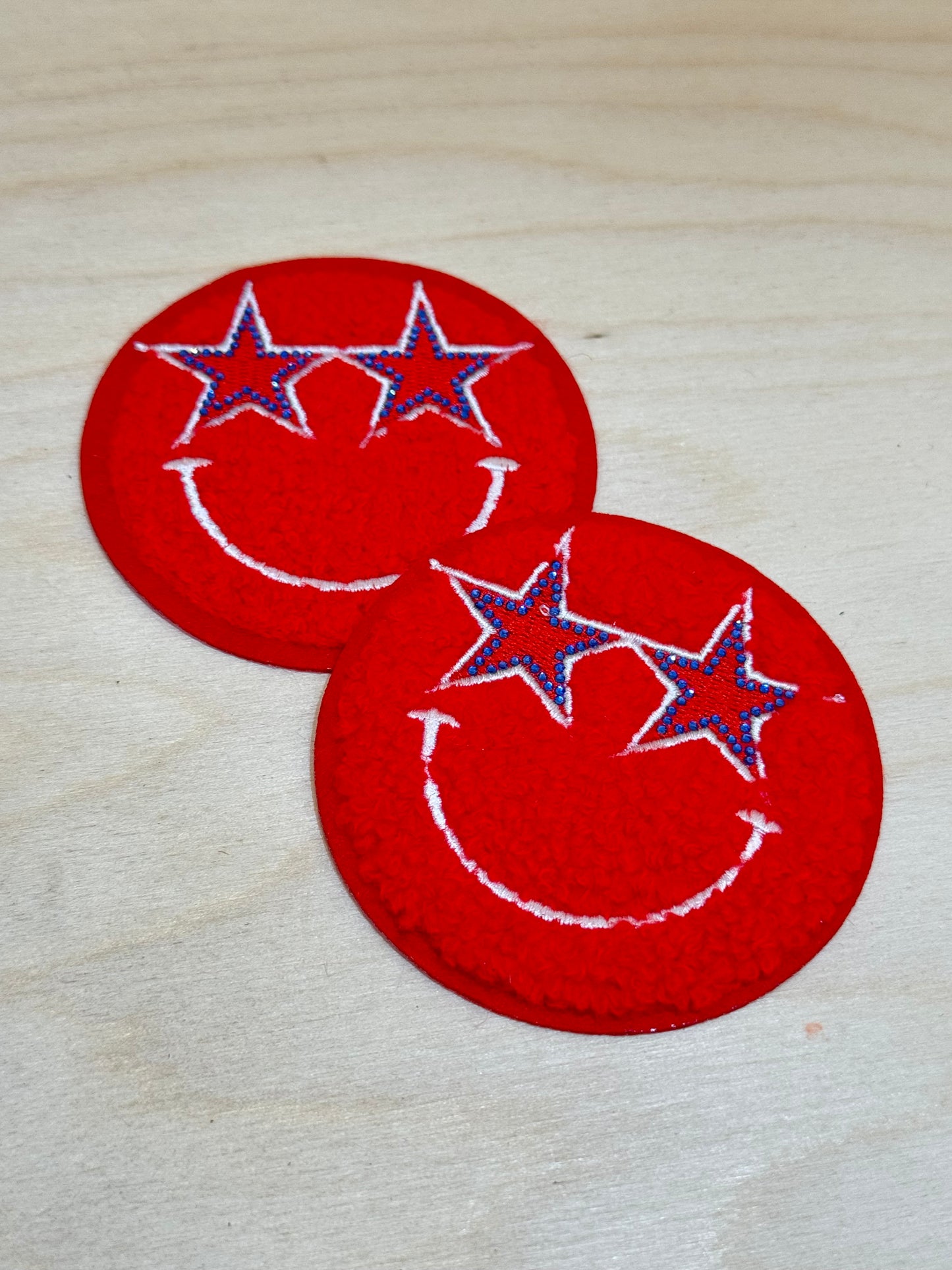 American Smiley Embroidered Patches