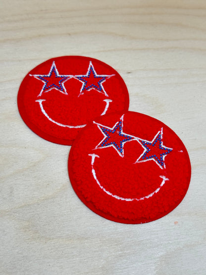 American Smiley Embroidered Patches