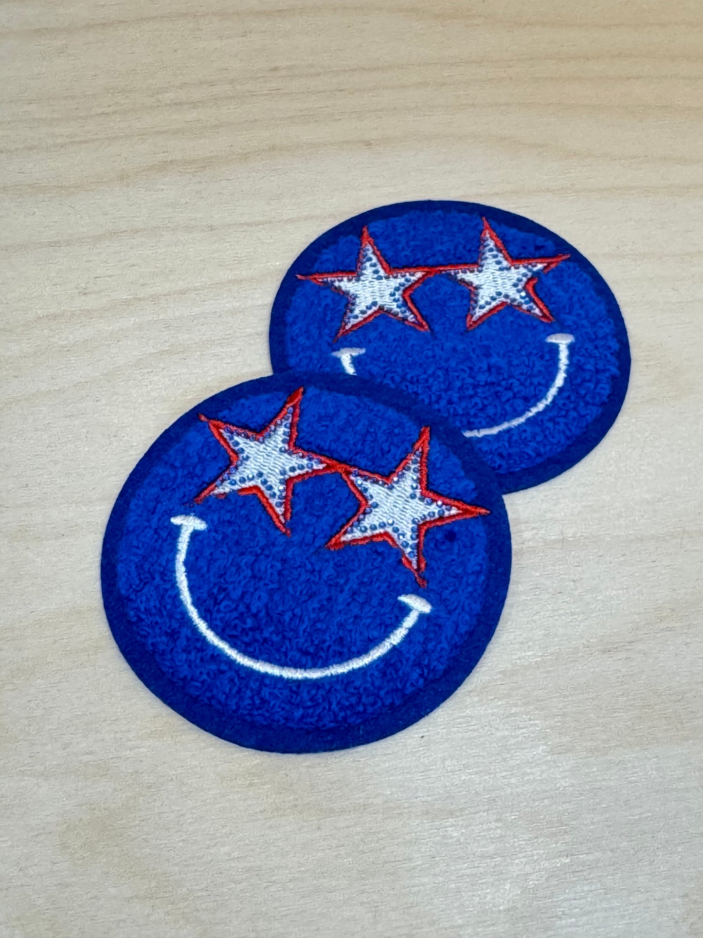 American Smiley Embroidered Patches