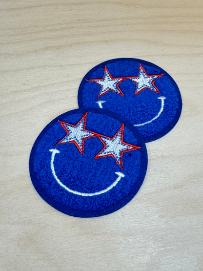 American Smiley Embroidered Patches