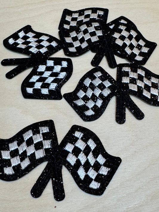 Checkered Flag Embroidered Patch