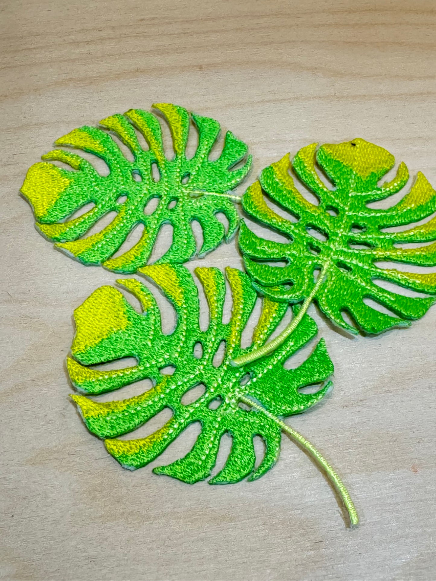 Monstera Leaf Embroidered Patch